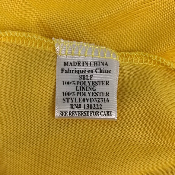 NWT Very J Bright Yellow Pom-Pom Slip Dress - Picture 7 of 8